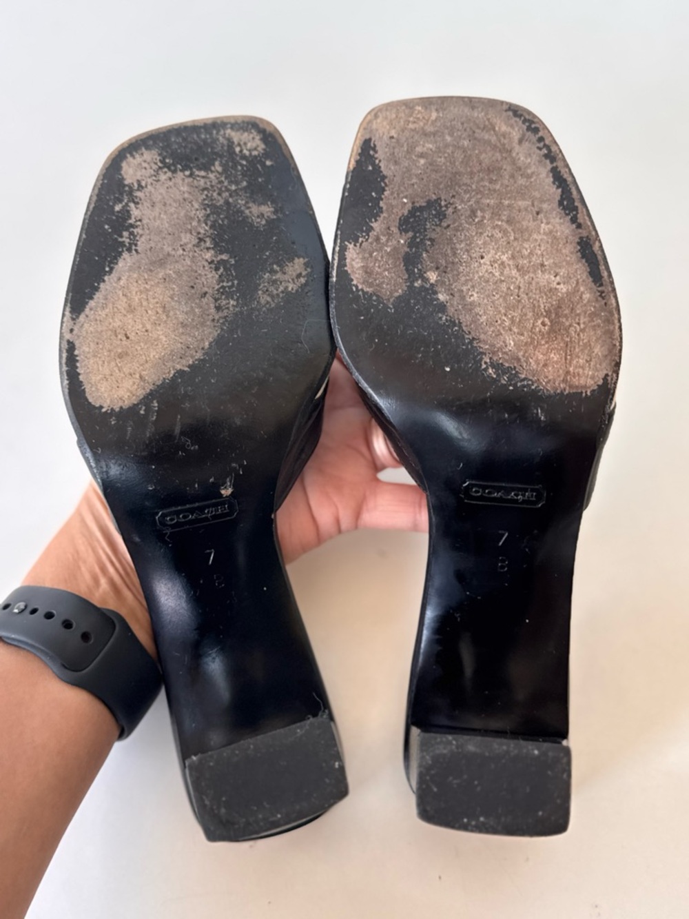 vintage 90s y2k coach slip on buckle slip on mule heel sandals shoes size 7 - Picture 10 of 15